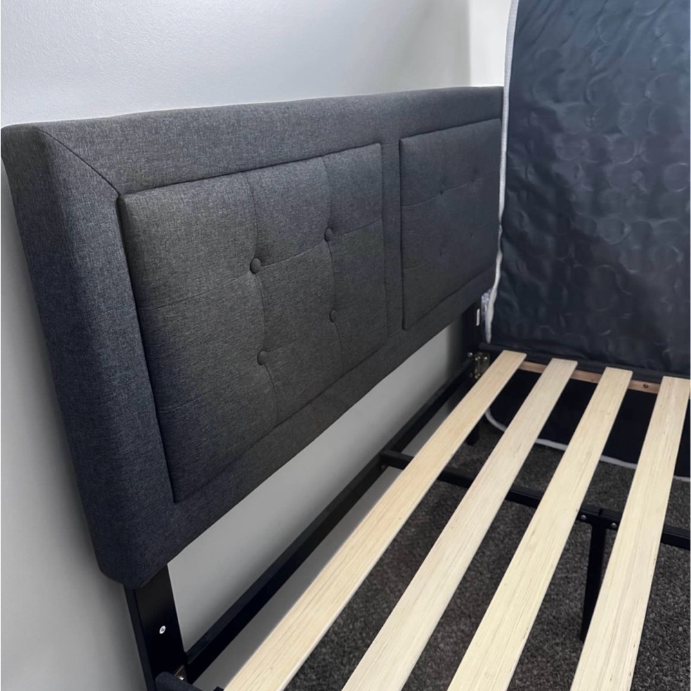 Dark Gray Upholstered Headboard